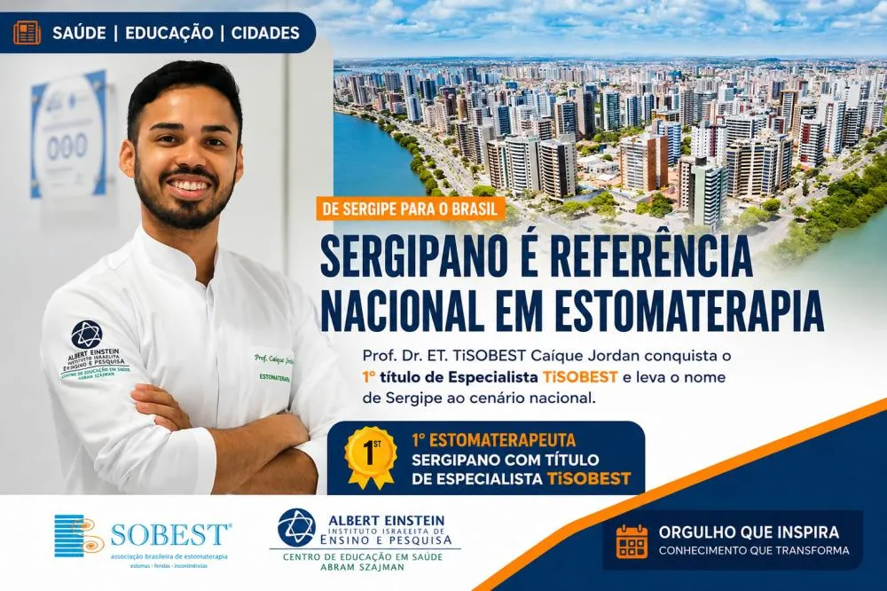 Caíque Jordan faz história e coloca Sergipe em destaque nacional na estomaterapia
