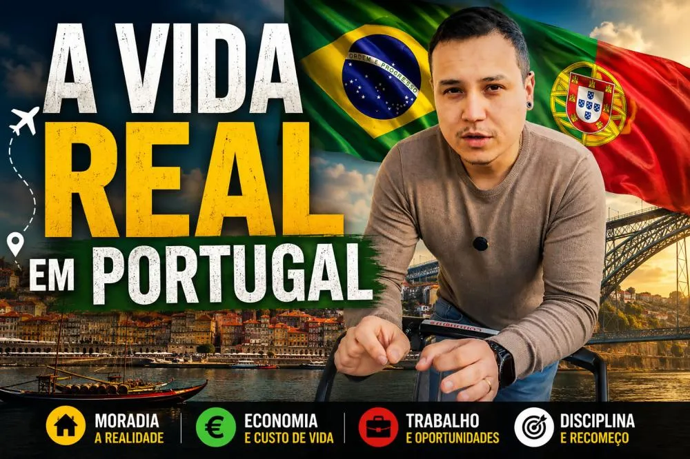 Jovem brasileiro mostra a vida real em Portugal e inspira com dicas de disciplina e recomeço