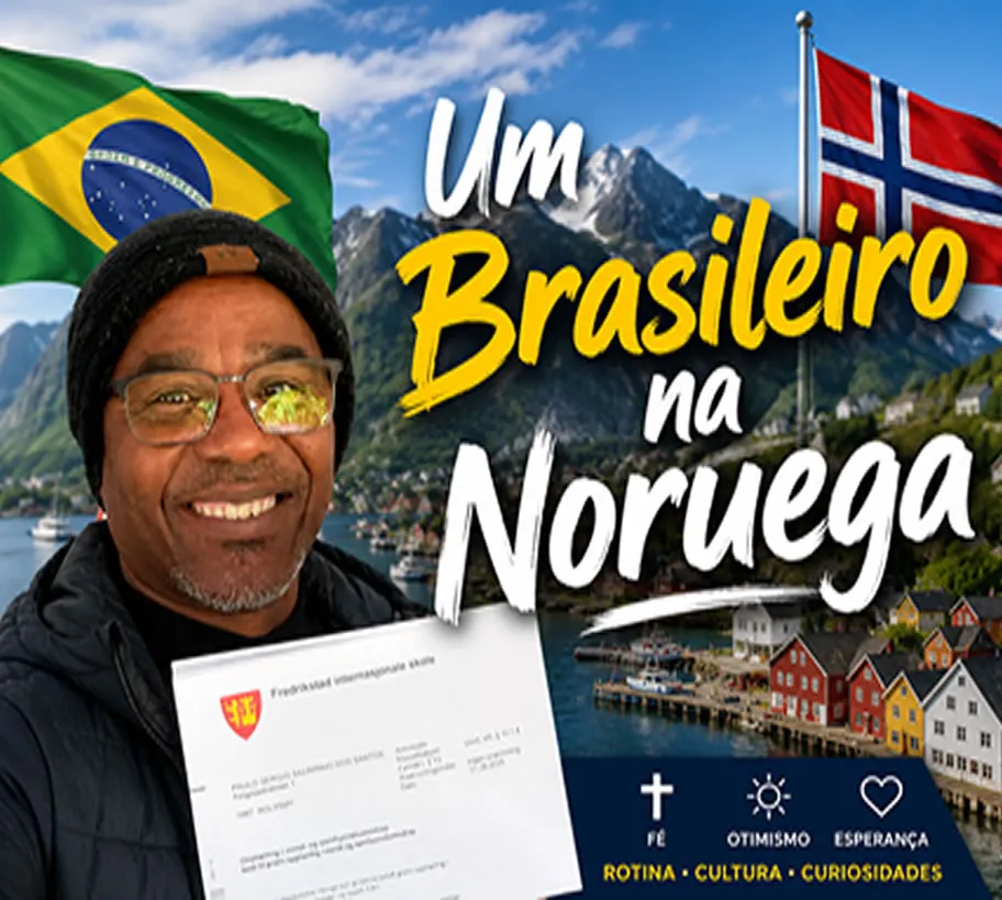 Paulinho Baiano conquista seguidores ao mostrar a vida na Noruega com mensagens de fé e esperança